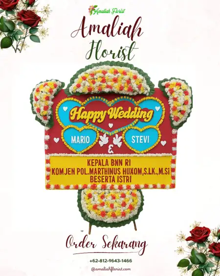 Papan Bunga Pernikahan Halong